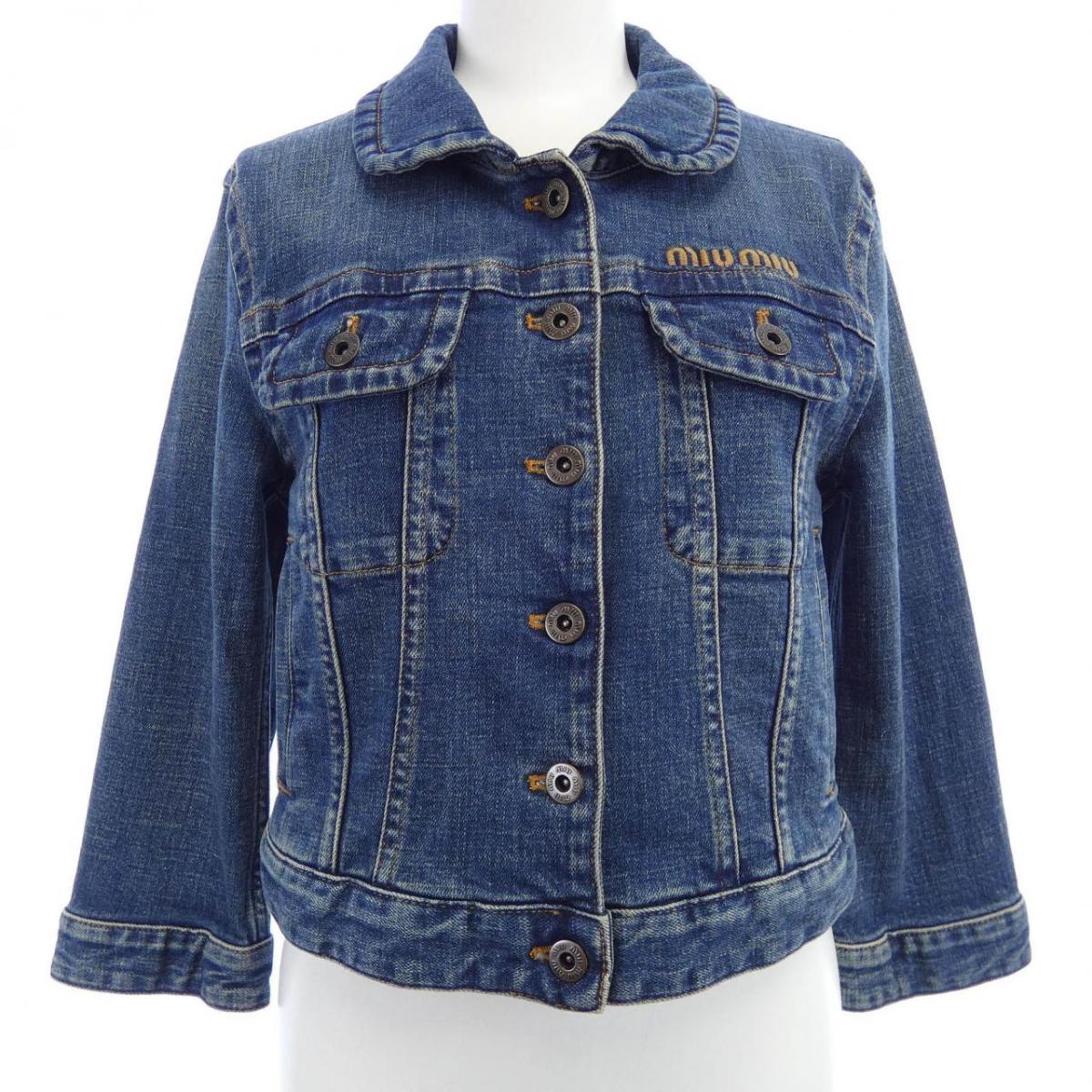 楽天市場】ミュウミュウ MIU MIU キルティング デニム ジャケット