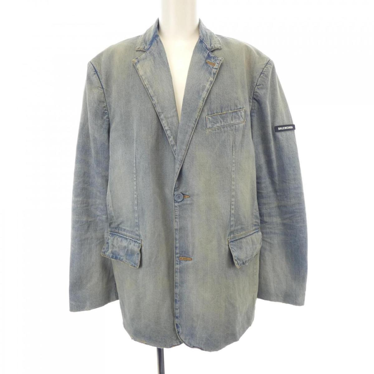 BALENCIAGA ウォッシュドジャケット 42 バレンシアガ　テーラード 楽天市場】BALENCIAGA バレンシアガ 23AW ウォッシュデニムテーラード