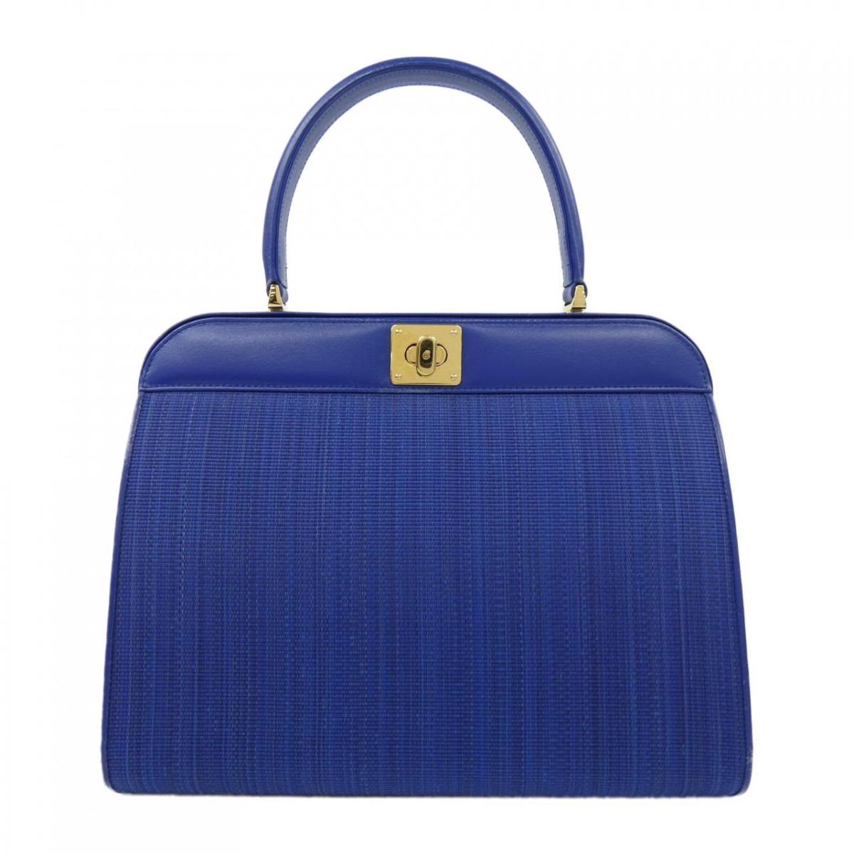 楽天市場】【緑屋質屋】コンテス ハンドバッグ ホースヘアー ネイビー