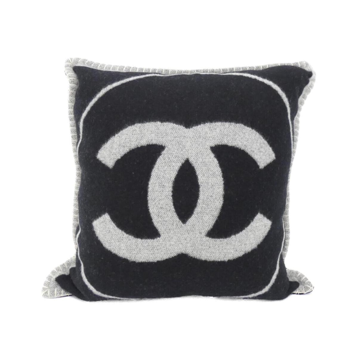 ☆新品未使用☆CHANEL クッション 楽天市場】シャネル CHANEL ウール ブラック ホワイト ココマーク ロゴ