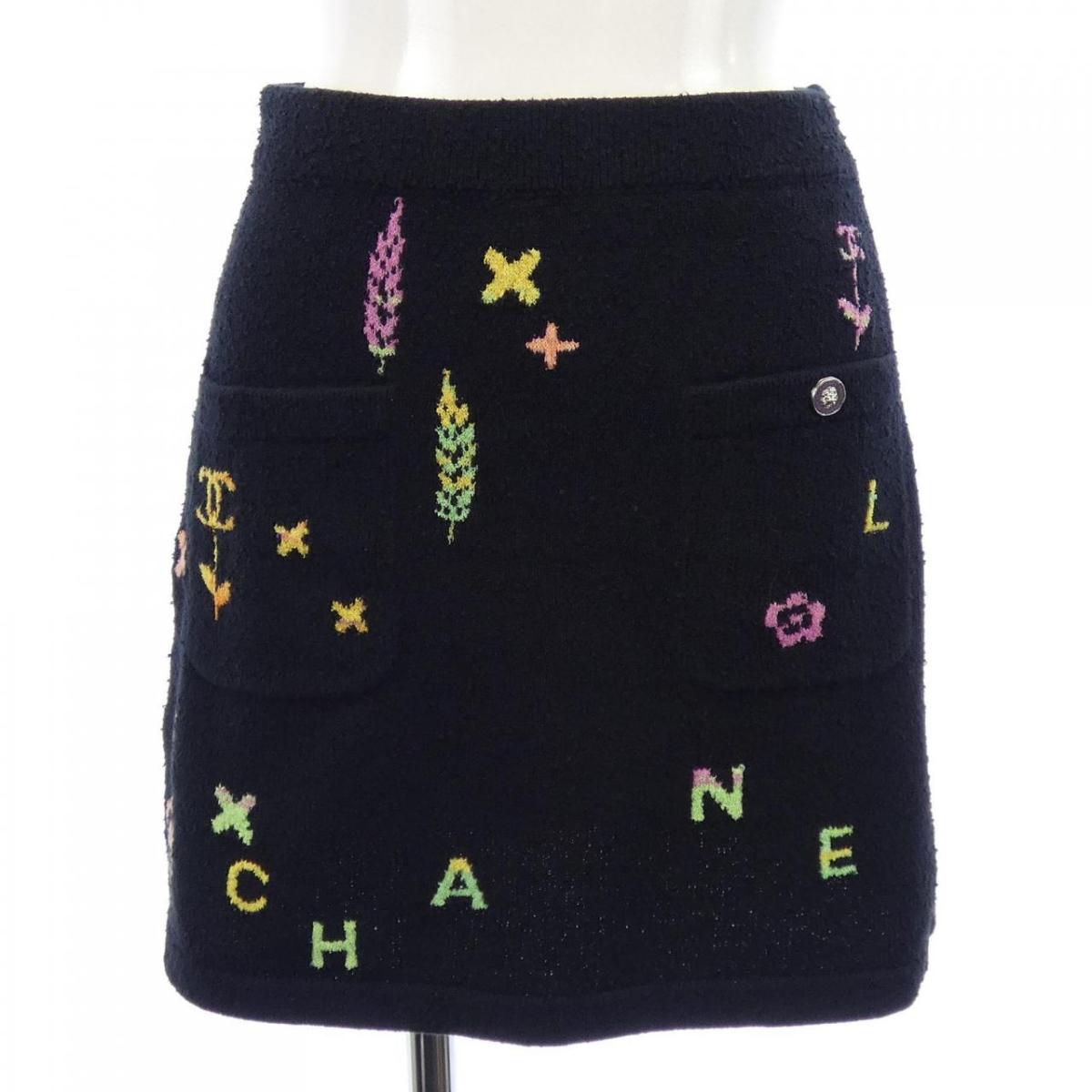 楽天市場】【シャネル】Chanel シルク リボン レイヤード スカート 花