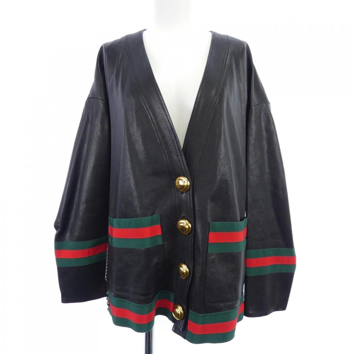 楽天市場】GUCCI グッチ シェリーライン ボンバージャケット レザー