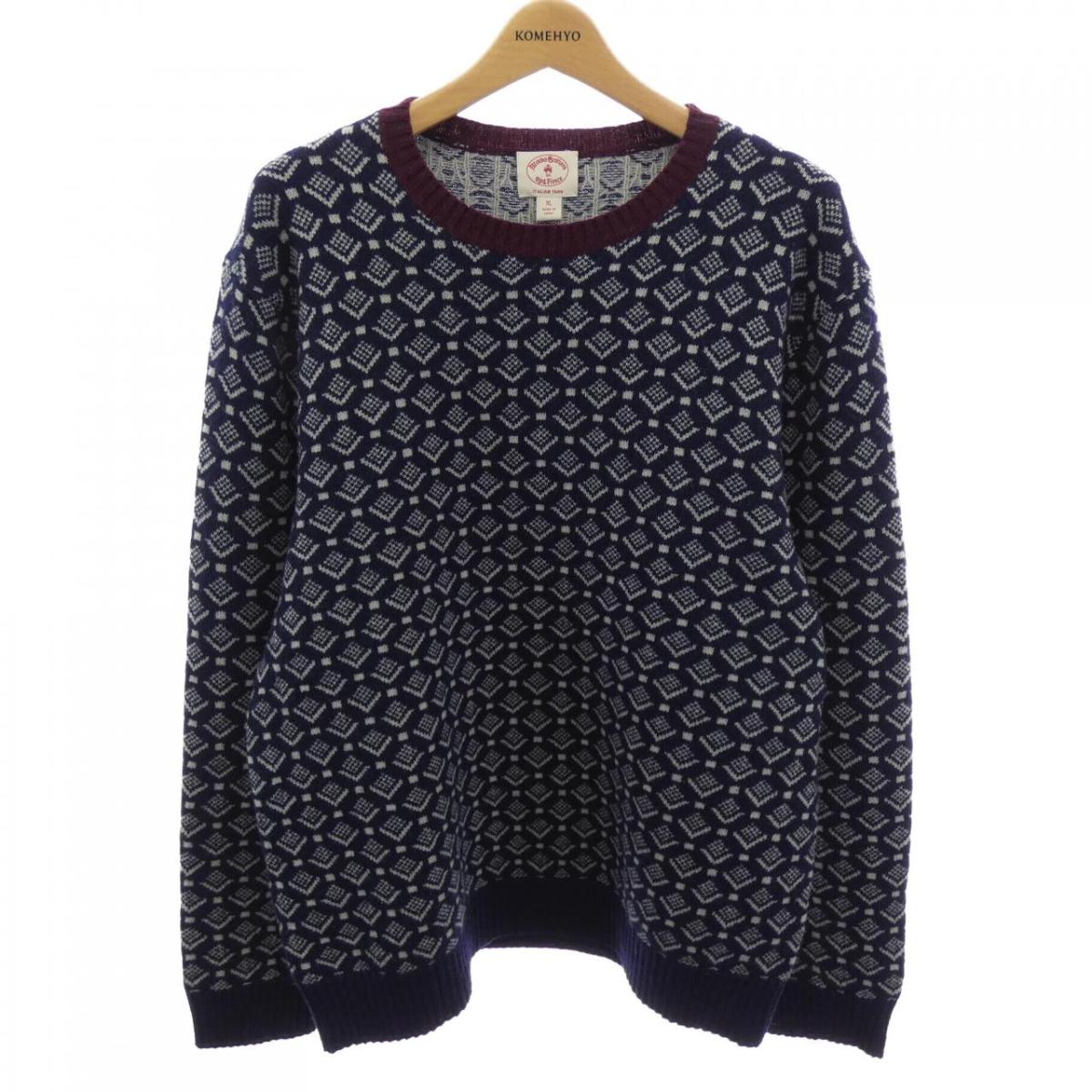 楽天市場】ウール ニット ハウンドトゥース プレーンフロント