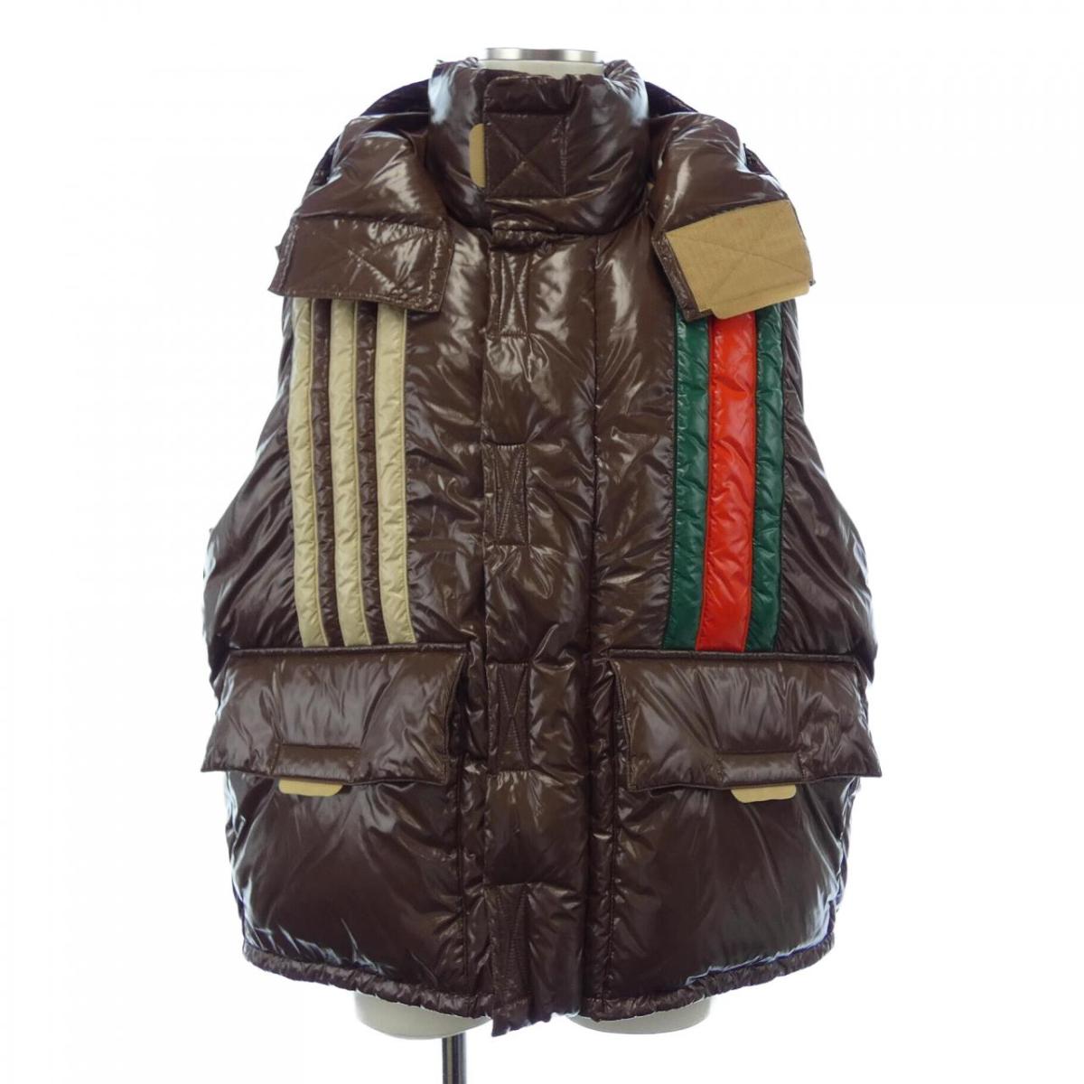 極美品　グッチ　ダウンベスト　GG　総柄　ワッペン　2way　フード　紺　M 楽天市場】【グッチ】Gucci メンズ ロゴワッペン フード付き ダウン