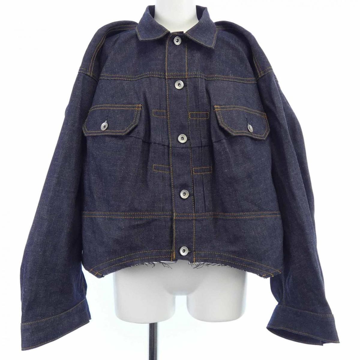 楽天市場】Sacai 装飾 デニム ジャケット 2 ブルー サカイ 【中古