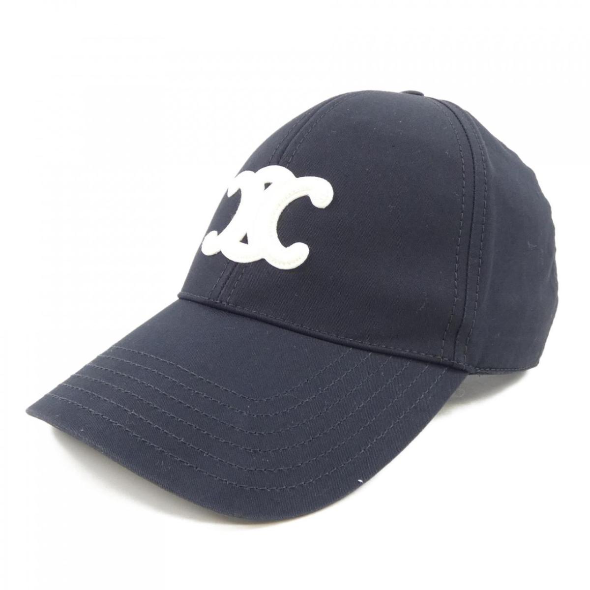 Celine トリオンフ　キャップ　マロングラッセ　美品 セリーヌ キャップ 【正規品】 トリオンフ Mサイズ マロングラッセ