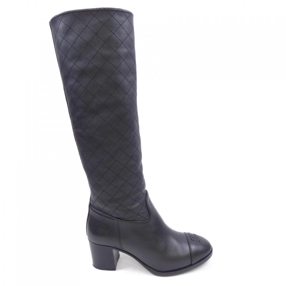 楽天市場】CHANEL High Boots ロング ブーツ ココマーク キルティング