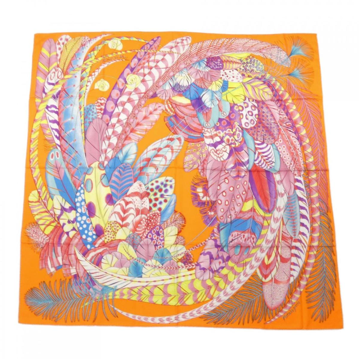 エルメス HERMES LA RPROMENADE DU MATIN H923986S カレダブルフェイス140 ショール La Promenade du Matin Bandana double face scarf 140 - White