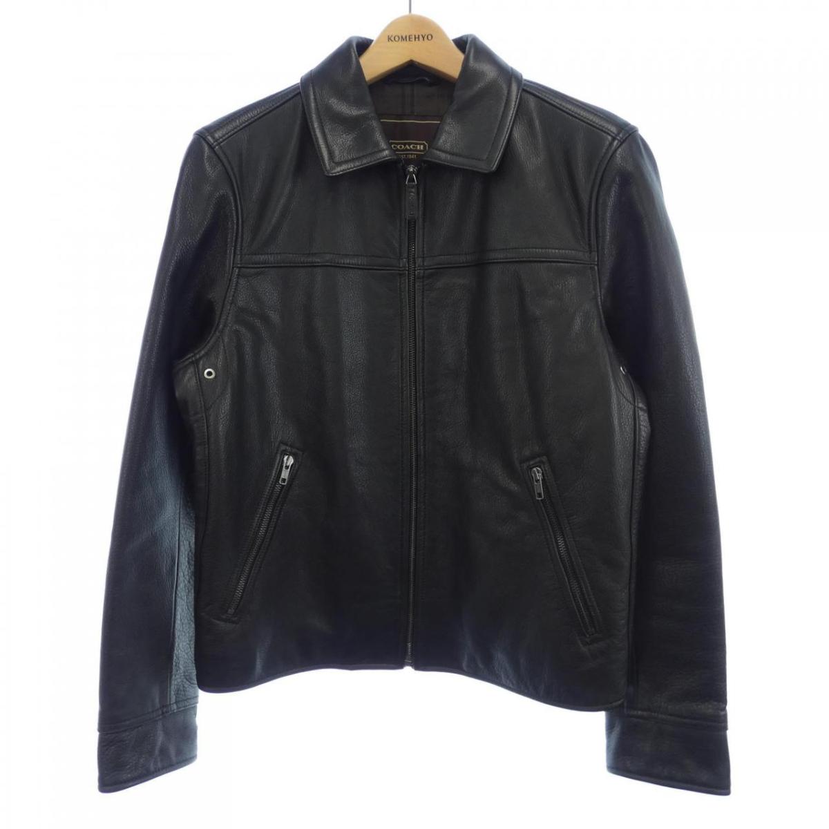 楽天市場】y□コーチ/COACH リバーシブルフードレザーJKT Reversible