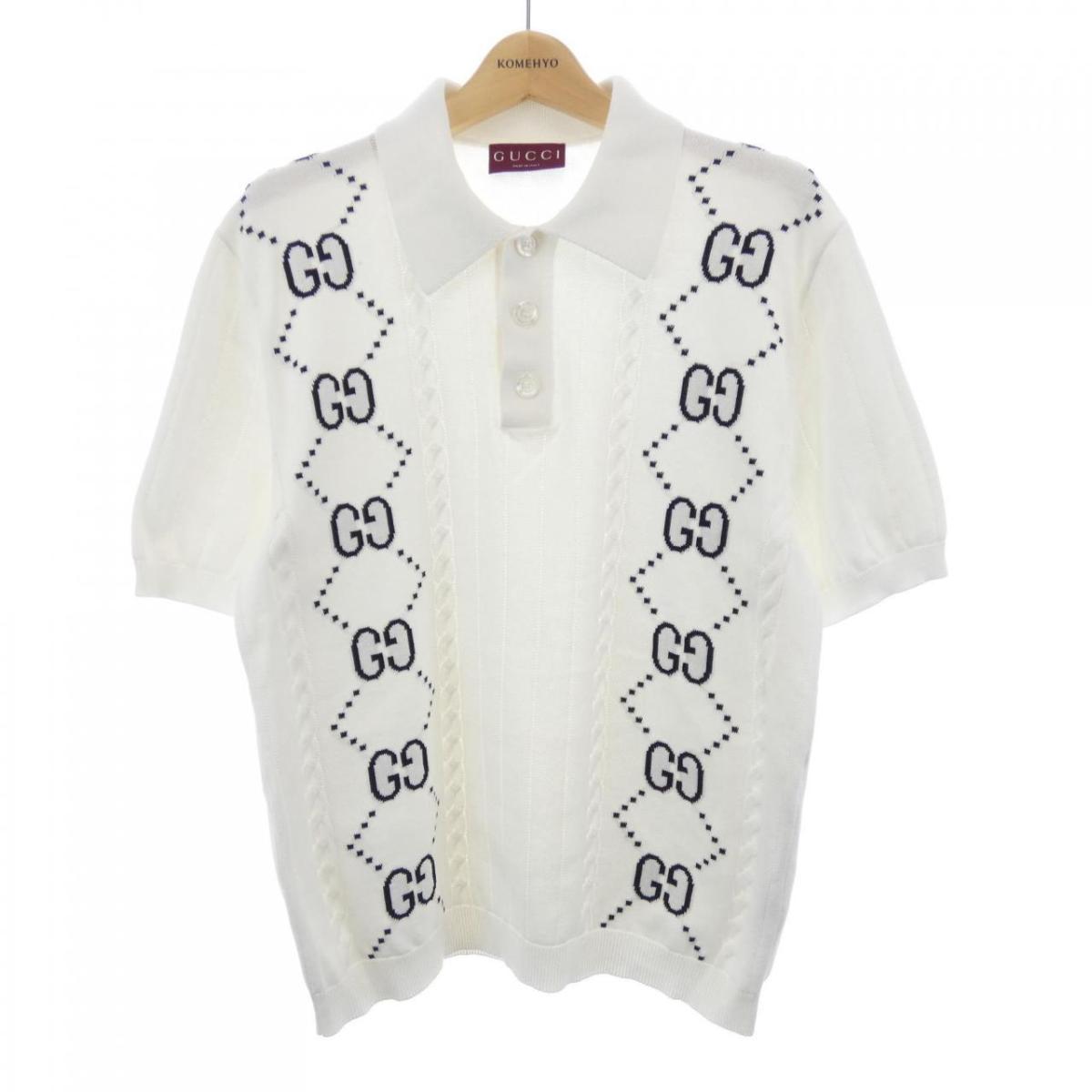 美品 GUCCI オーバーサイズ バイアデラ ストライプ 半袖 ポロシャツ 美品 GUCCI オーバーサイズ バイアデラ ストライプ 半袖 ポロシャツ