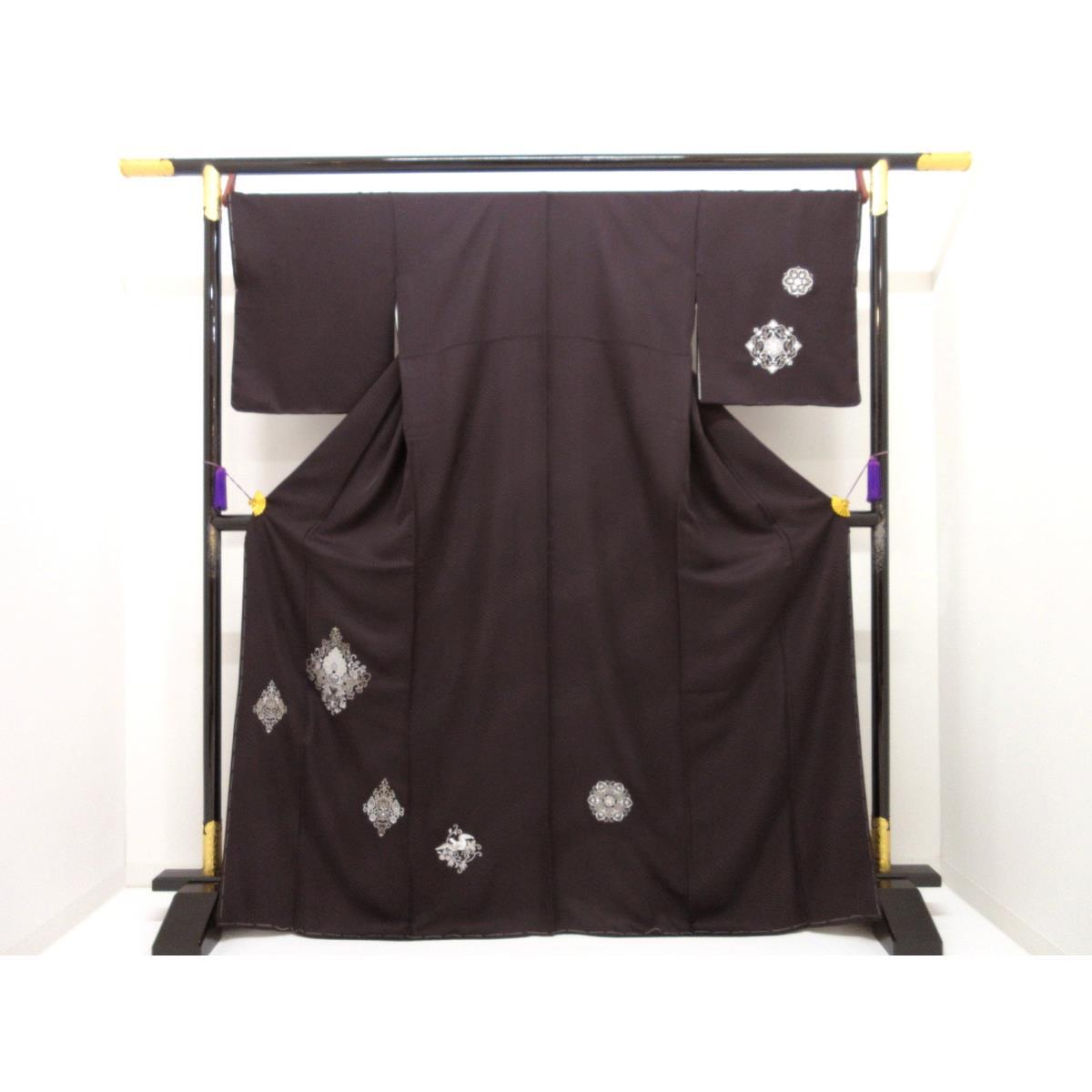 【未当て嵌める品】短い訪問着 刺しゅう製作【中古】