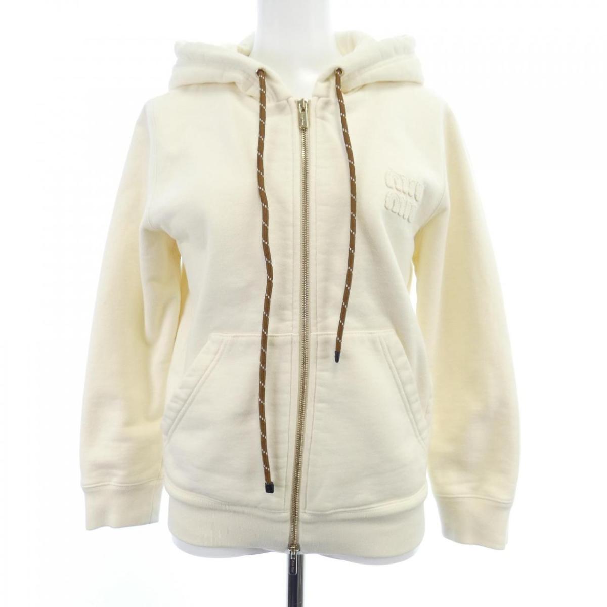 楽天市場】ミュウミュウ MIU MIU コットンフリース フーディー【ダーク