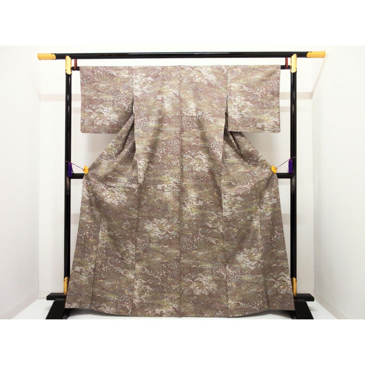 紬 染紬 身幅Ｌ寸【中古】
