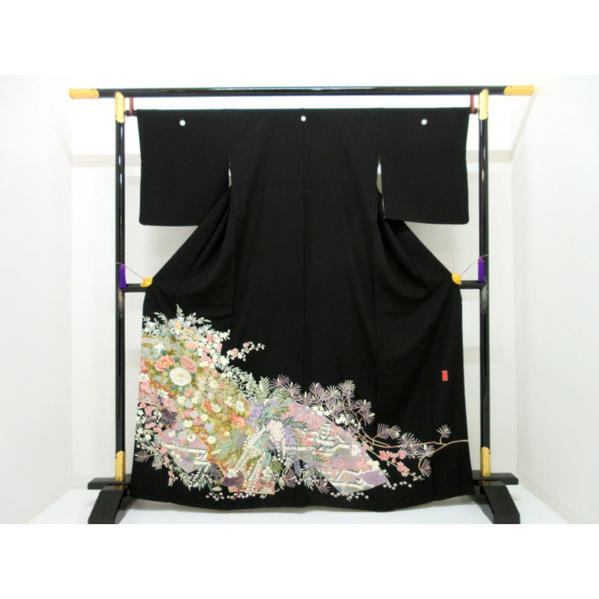 留袖　坂本末代　九曜【本加賀友禅】【中古】