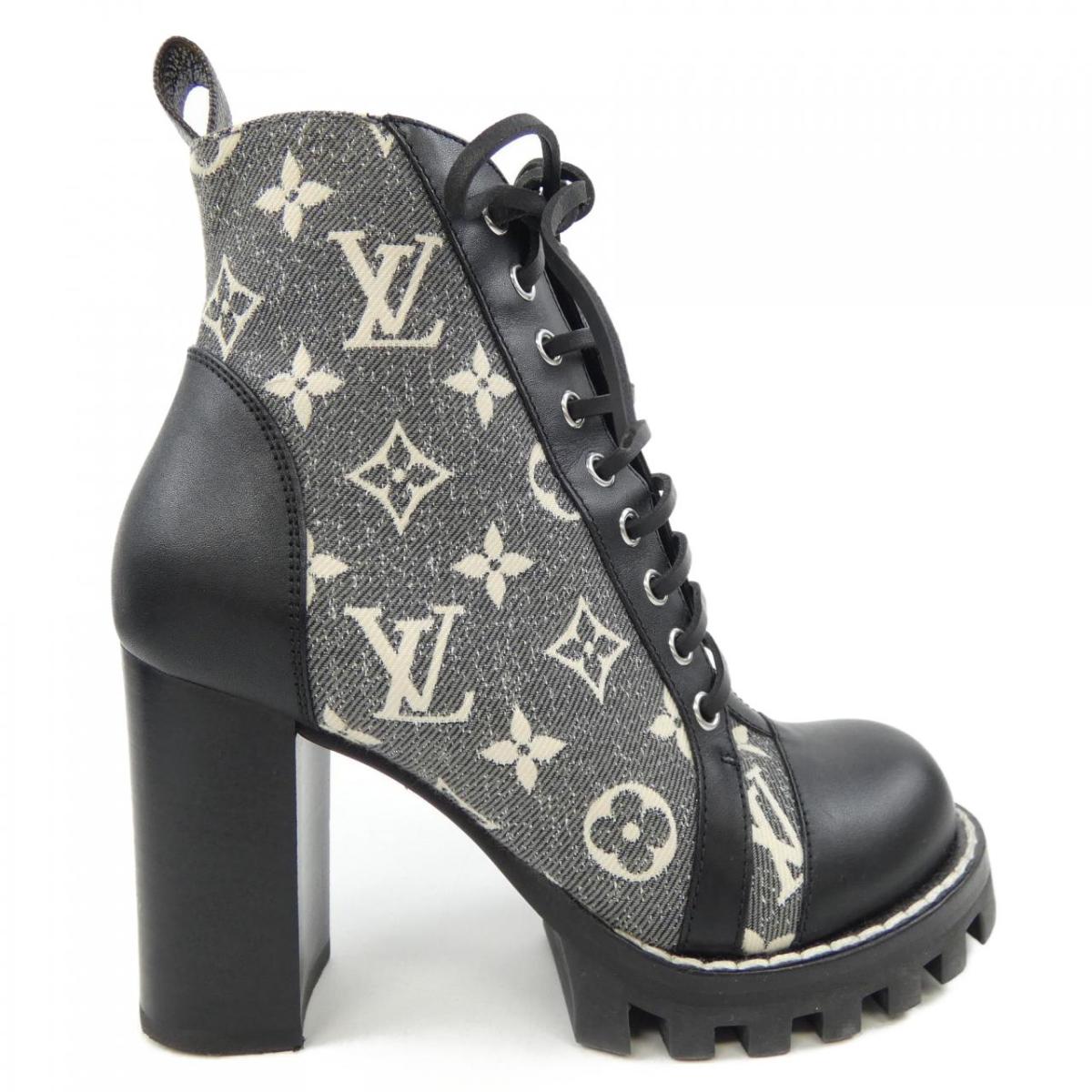 ルイヴィトン LOUIS VUITTON モノグラムデニム スタートレイルライン ブーツ【中古】