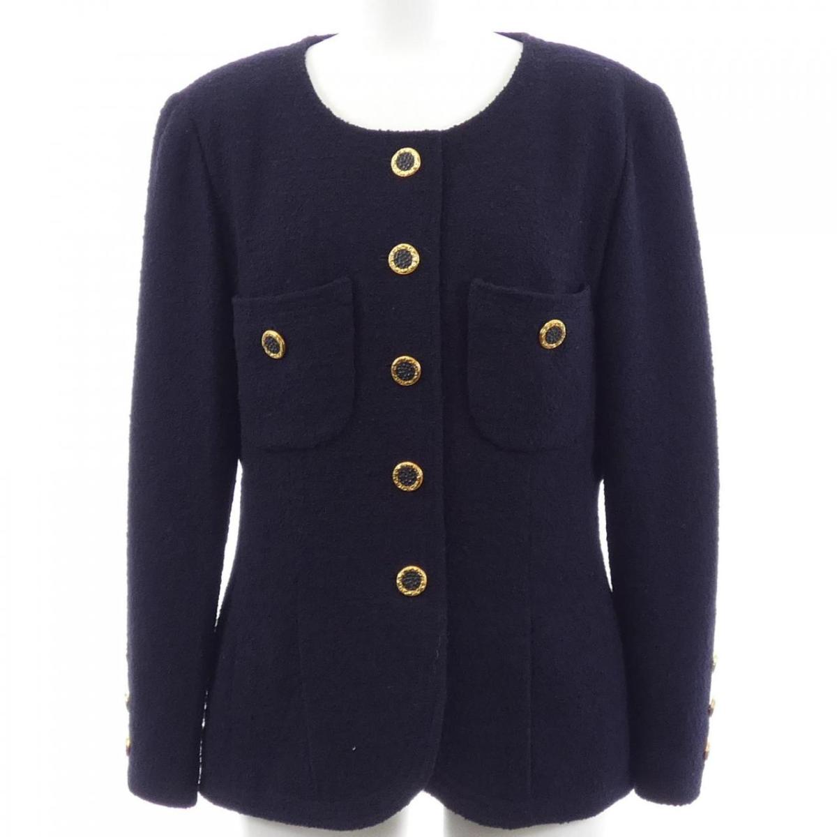シャネル CHANEL ノーカラージャケット【中古】