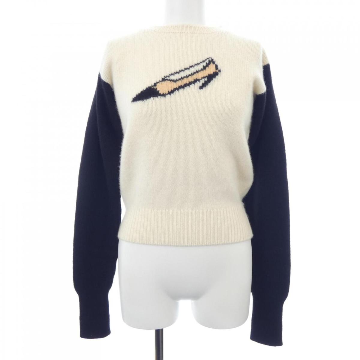 CHANELシャネル ブルゾン　リバーシブル　ラムスキンニット　ネイビー　34 25031902_1.jpg