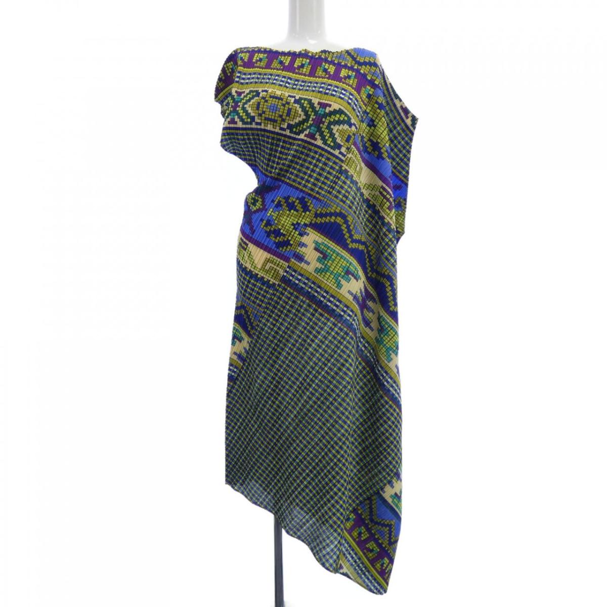プリーツプリーズ PLEATS PLEASE 2010 アシンメトリーチロリアン PP03-JH553 7565068 ワンピース【中古】