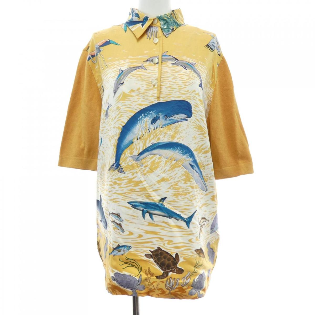 【ヴィンテージ】エルメス HERMES LAVIE PRECIEVSE DE LA MEDITERRANEE ツイルレーヌ. ポロシャツ【中古】|KOMEHYO ONLINESTORE 店