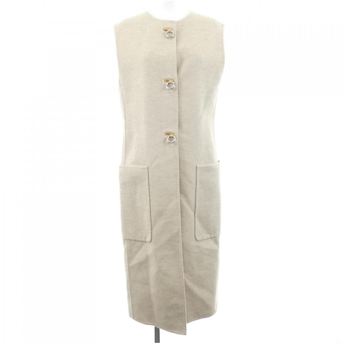 エルメス HERMES ダブルフェイスロングジレ 3E0223DZ ロングより良い【中古】