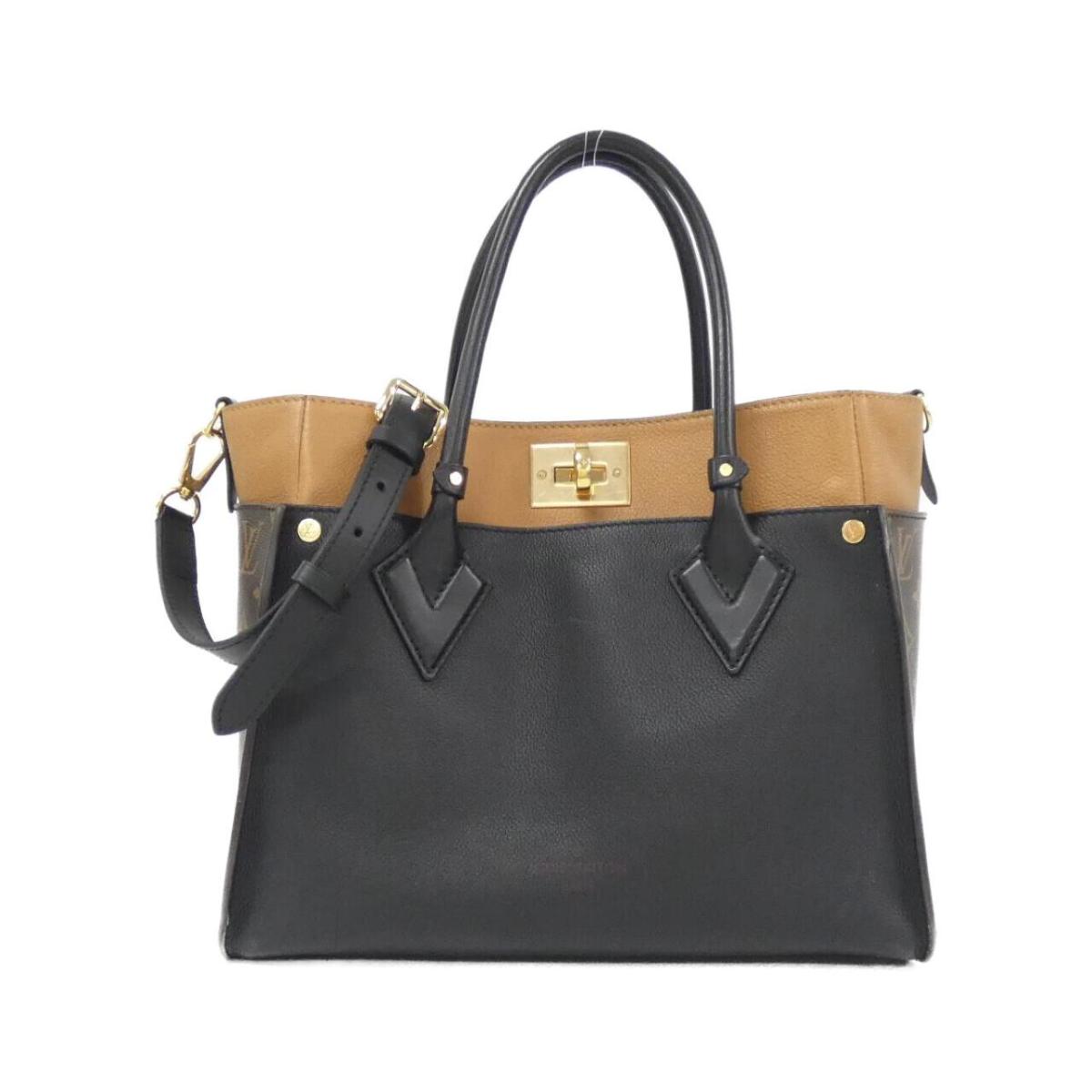 LOUIS VUITTON ルイヴィトン モノグラム オンマイサイドMM ハイエンド 2WAYバッグ トートバッグ ハンドバッグ ブラック×ブラウン レザー×PVC M53823 ゴールド金具 楽天市場】ルイ・ヴィトン LOUIS VUITTON オンマイサイド MM