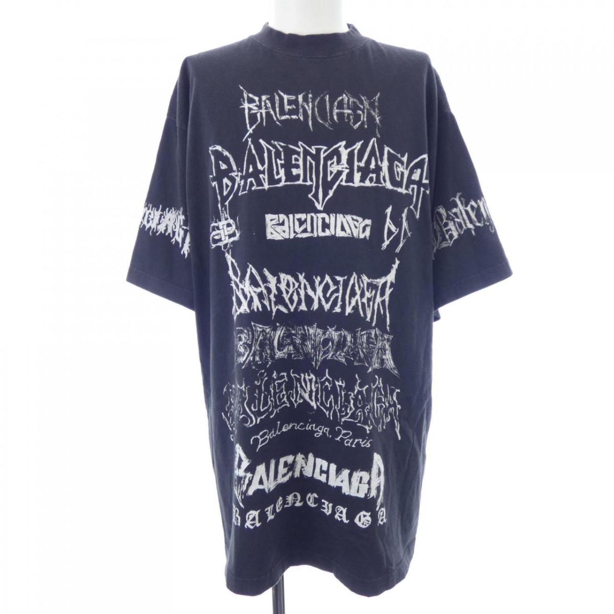 楽天市場】BALENCIAGA バレンシアガ デストロイ ロゴTシャツ コットン