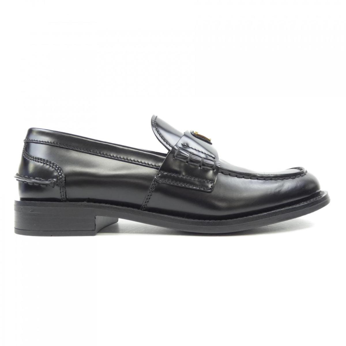 プラダ PRADA ３角形ロゴタイプ 置き目毛革 1D813N シューズ【中古】