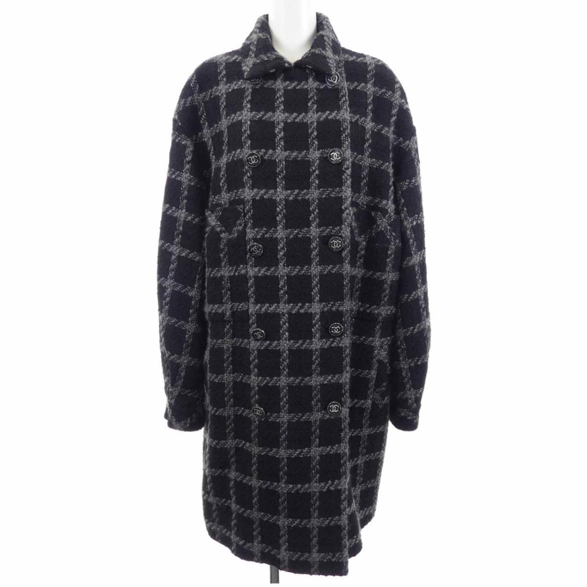 シャネル CHANEL P73603V64945 22K 厚地の外套【中古】 コート・ジャケット-レディースファッション
