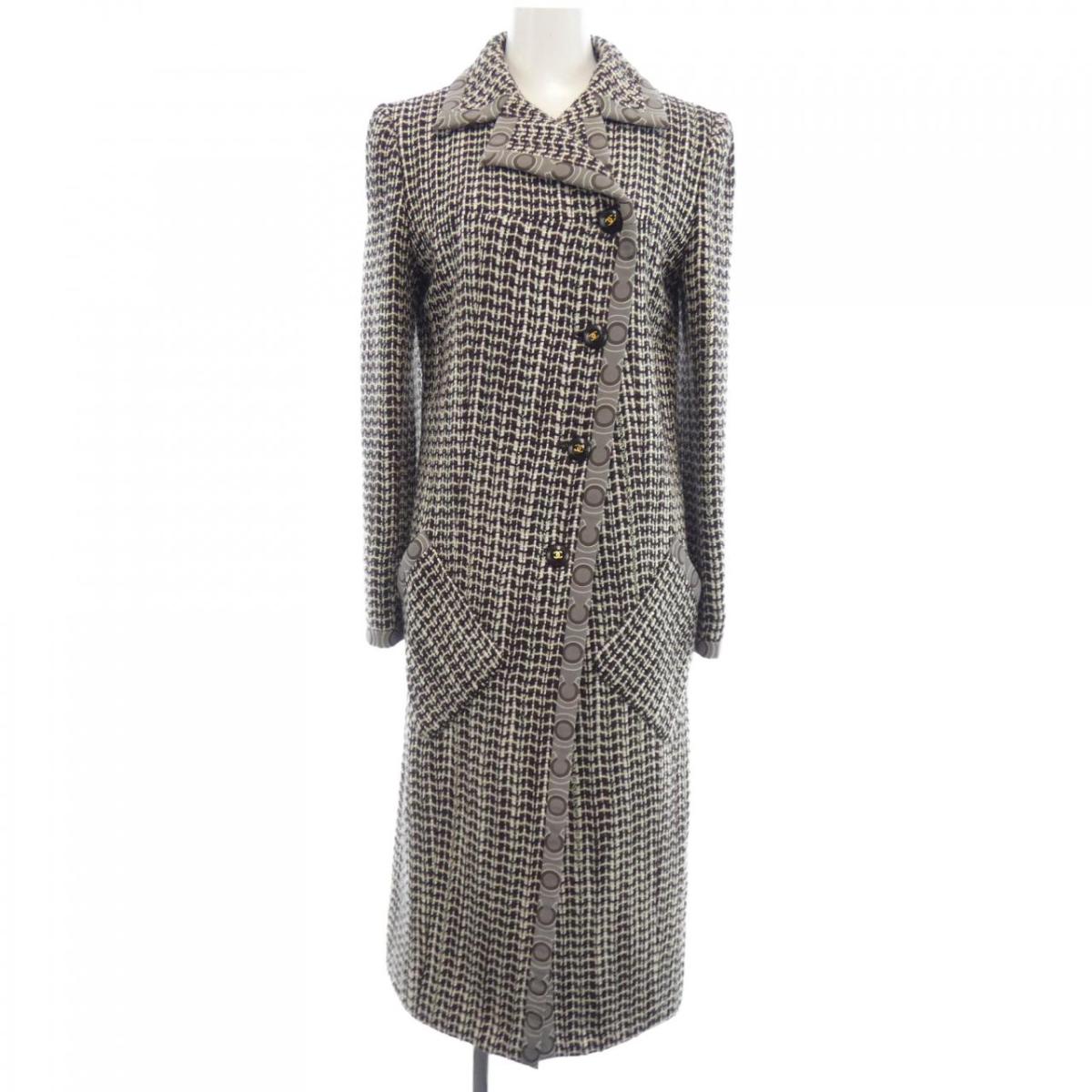 楽天市場】【シャネル】Chanel 04P ツイード ベルト付 ロングコート