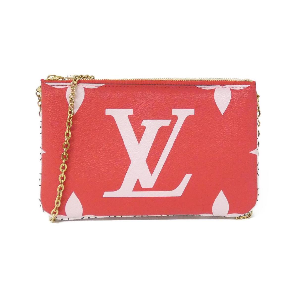 LOUIS VUITTON ルイ・ヴィトン/モノグラムジャイアントポシェット ドューブルジップ/M67561/GI1***/ABランク/84【中古】 ルイヴィトンジャイアントモノグラム ポシェット ドゥーブル ジップ 赤