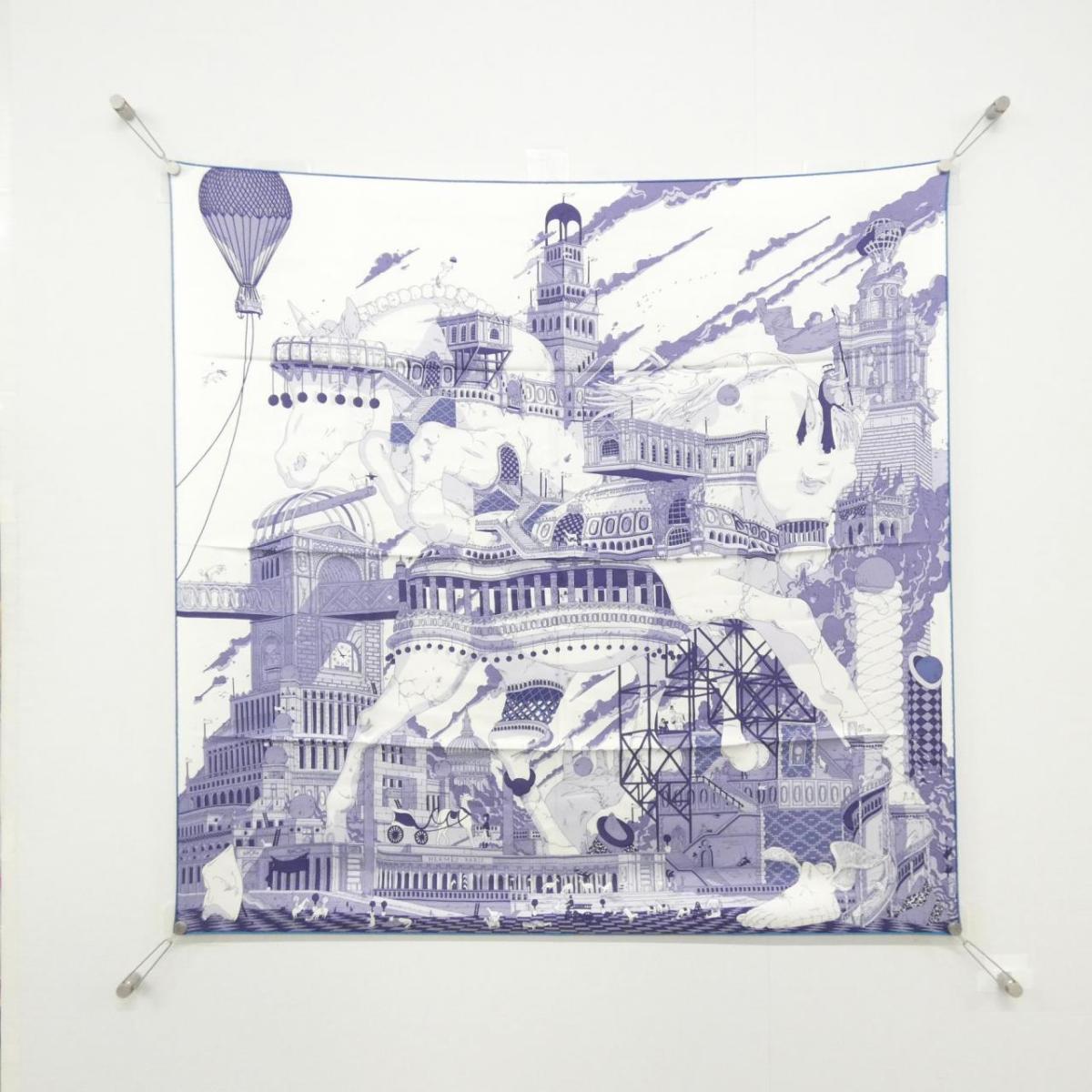 エルメス HIPPOPOLIS カレ 002934S えり巻き【中古】