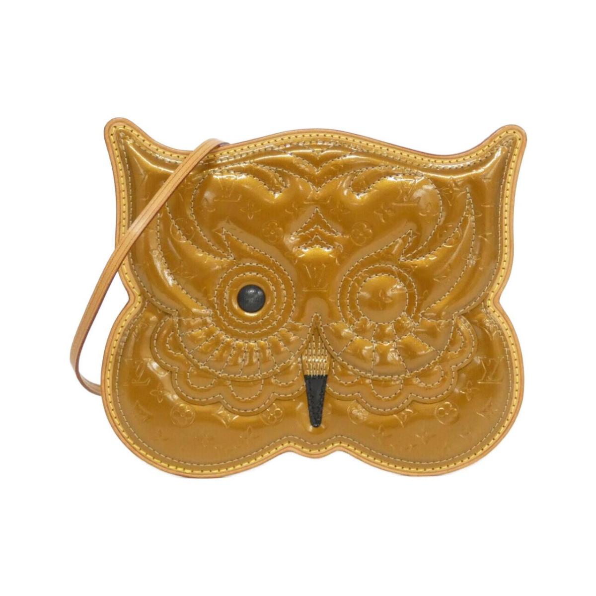 【ヴィンテージ】ルイヴィトン 毛の荒物(ヴェルニ) ポシェット(梟) M92268 付属物合切袋【中古】