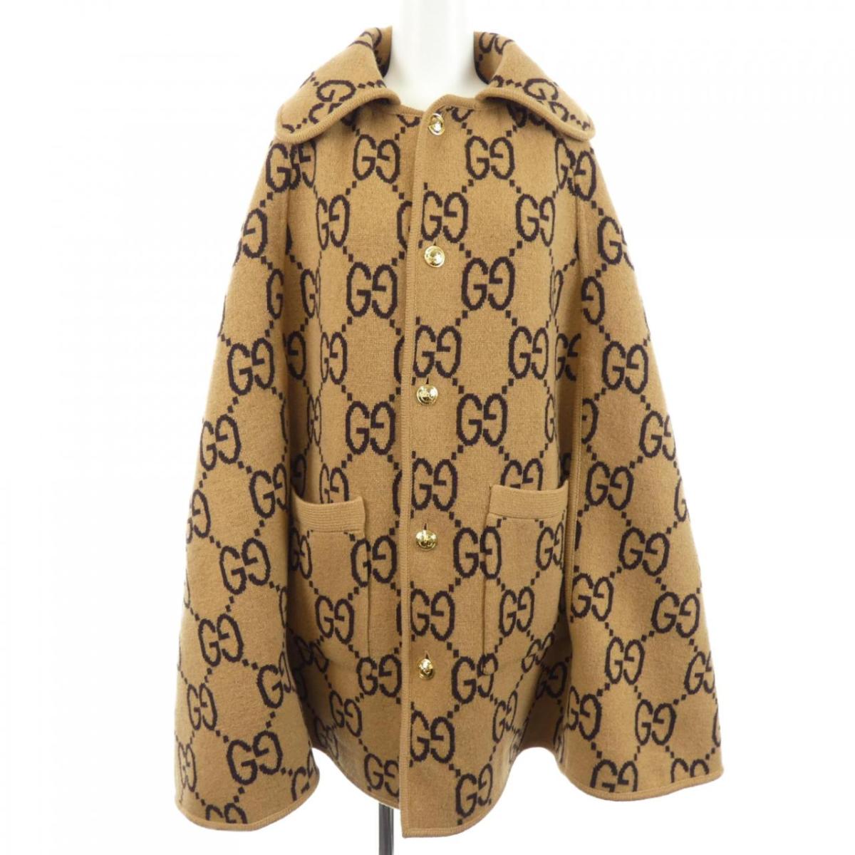 楽天市場】【グッチ】Gucci GG ベルベット ポンチョ ケープ コート