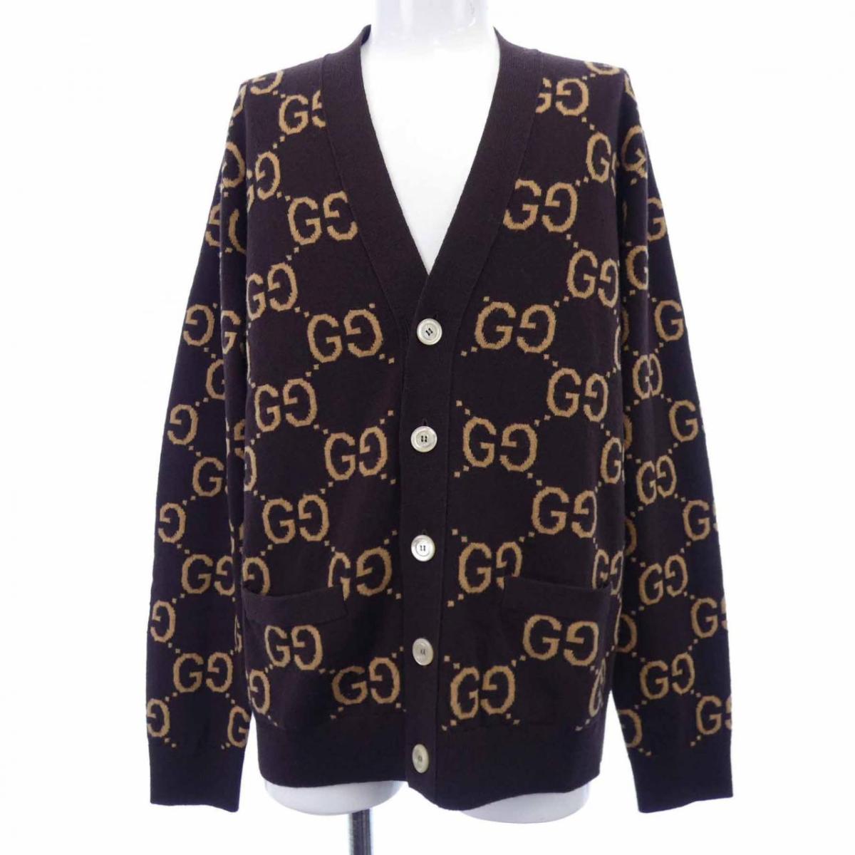 グッチ GUCCI GG行動様式 GGウールジャガードカーディガン 694758 XKCC5 ジレー【中古】
