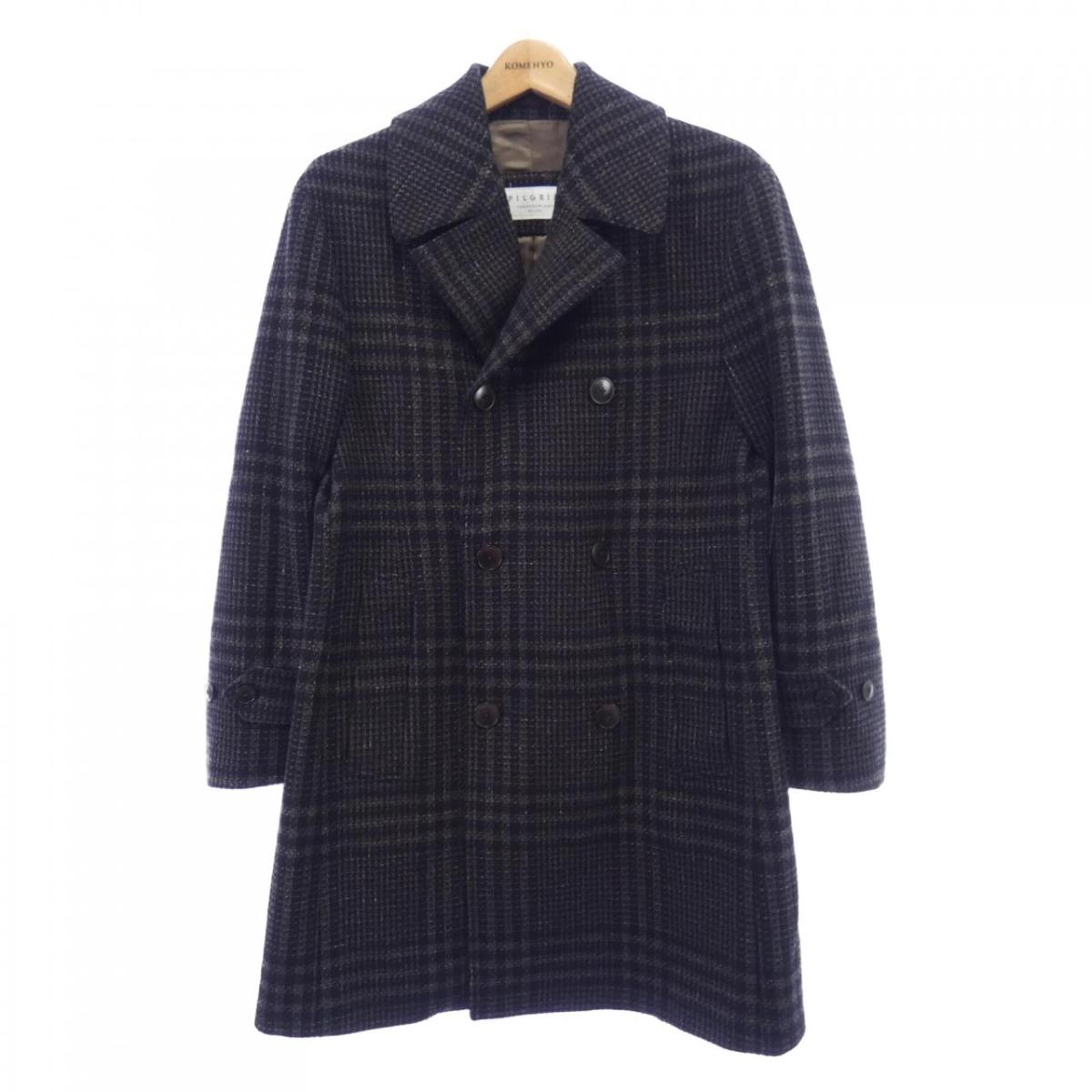 TOMORROWLAND PILGRIM ネイビー ピーコート サイズ44 カシミヤ混 トゥモローランド ピルグリム ピーコート ネイビー