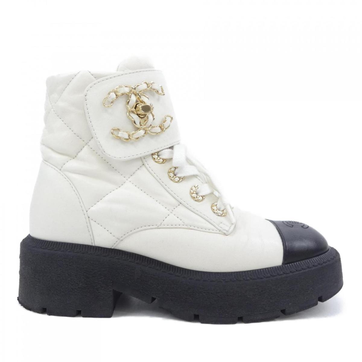 シャネル CHANEL ショートブーツ SHORT BOOTS ターンロック G45923B17962 ブーツ【中古】|KOMEHYO ONLINESTORE 店