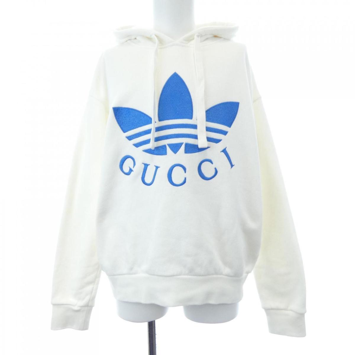 グッチ GUCCI ADIDAS トレフォイルエンブロイダリー 702607 XJEDA パーカー【中古】