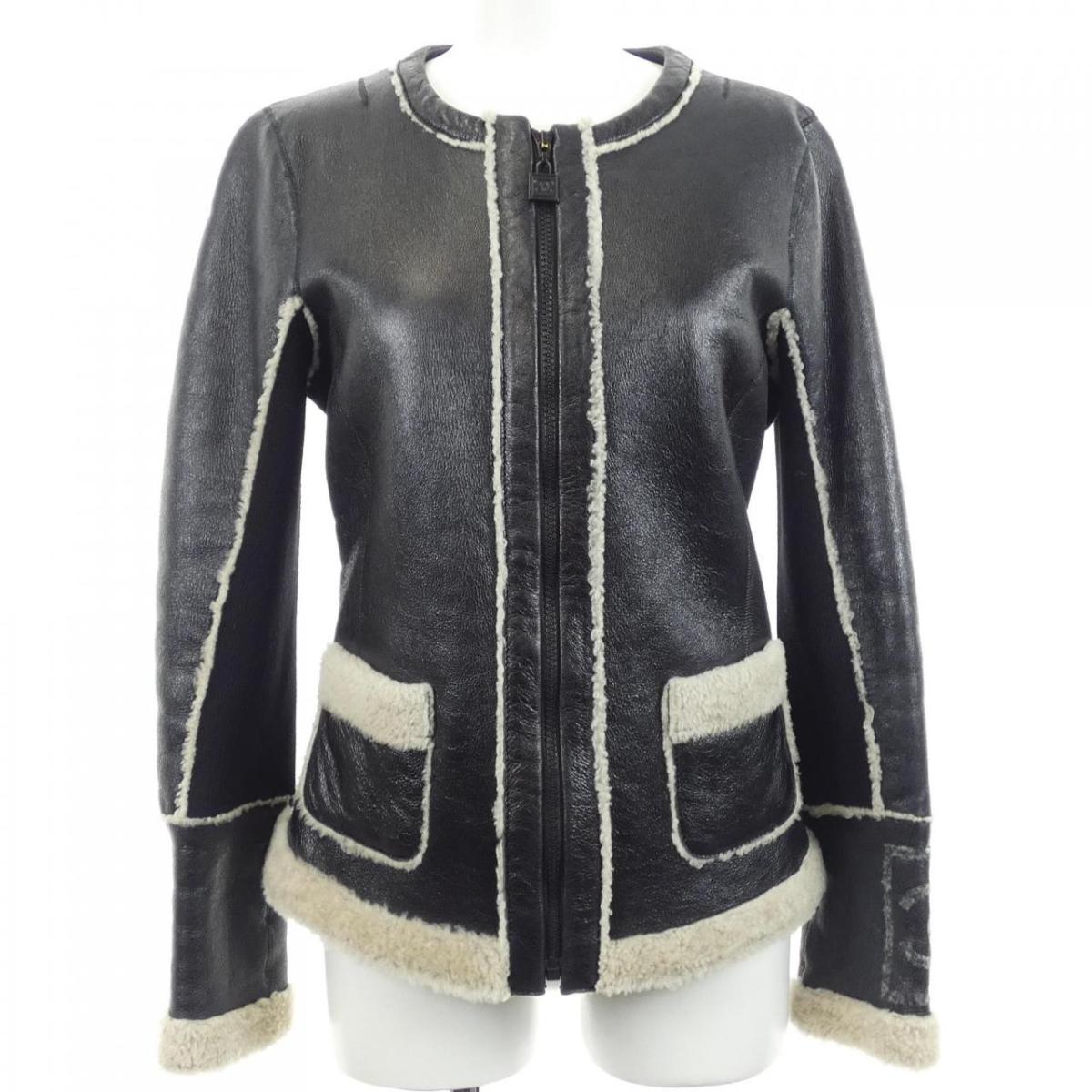 シャネル CHANEL P33736W04172 08A ムートンジャケット【中古】