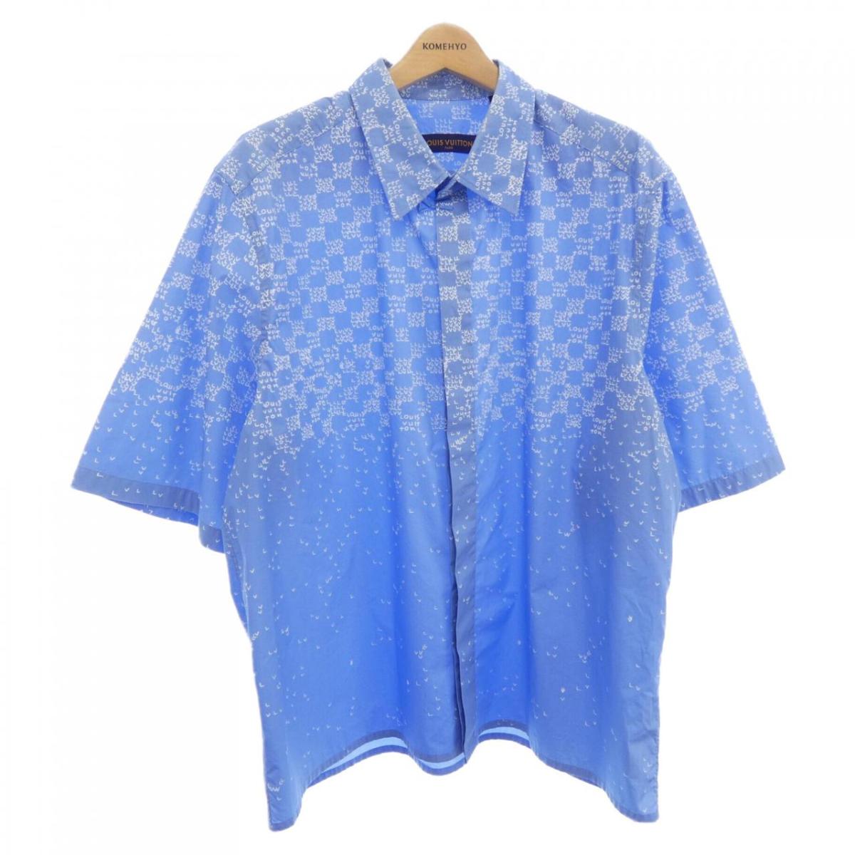 ルイヴィトン LOUIS VUITTON ダミエスプレッドショートスリーブフックディテールシャツ HNS20WNF4 S/Sシャツ【中古】