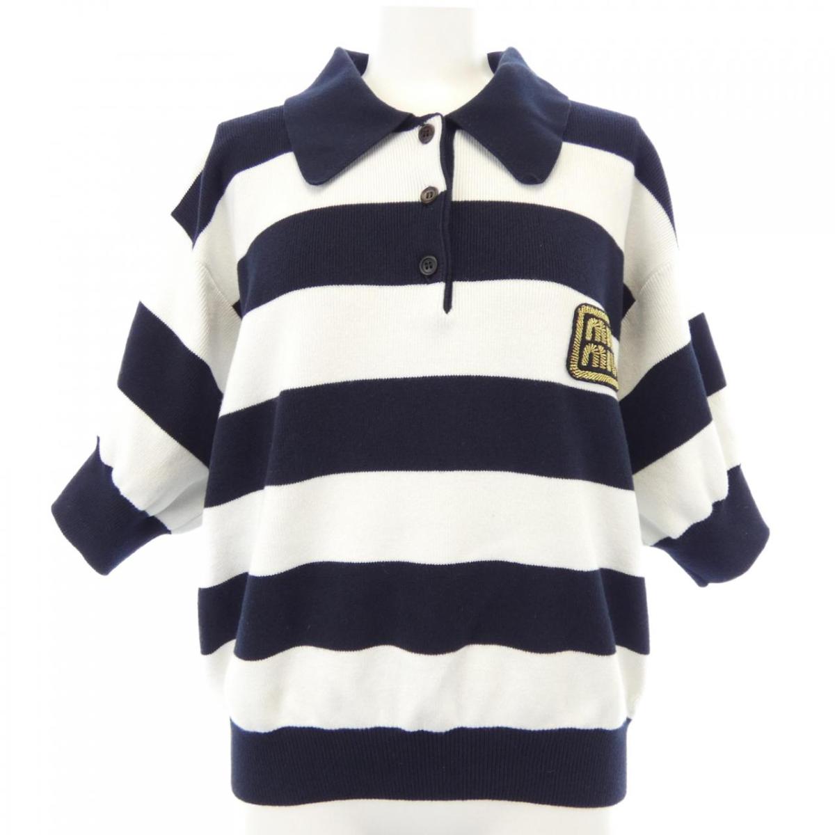 miu miu グレー/ライトブルー ポロシャツ 楽天市場】ミュウミュウ MIU MIU コットン ピケ ポロシャツ【ライト