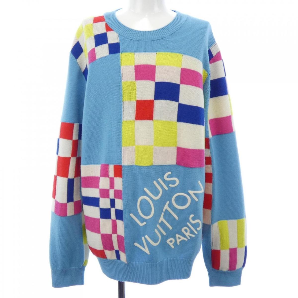 ルイヴィトン LOUIS VUITTON LVディストーテッドジャイアントダミエクルーネック HKN75WZTB ニット【中古】