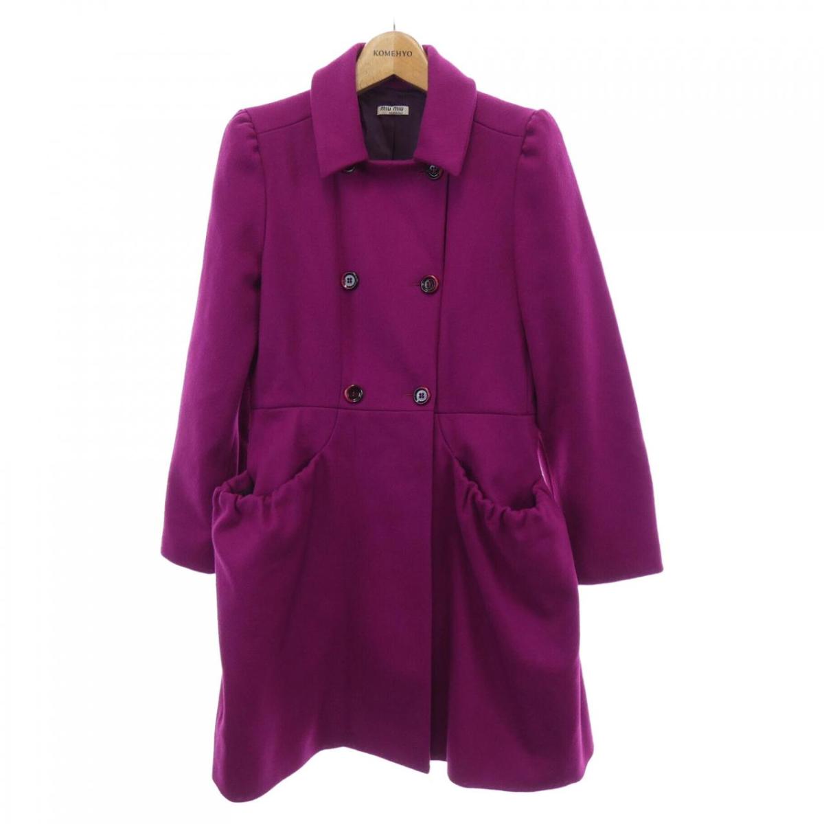 ミュウミュウ フード付き黒ダッフルコート サイズ36 難有り 楽天市場