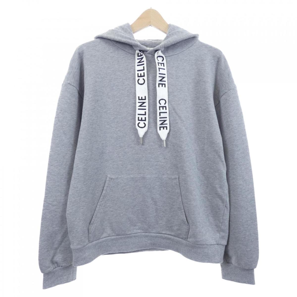 セリーヌ CELINE フード付きルーズスウェットシャツ 2Y468670Q パーカー【中古】