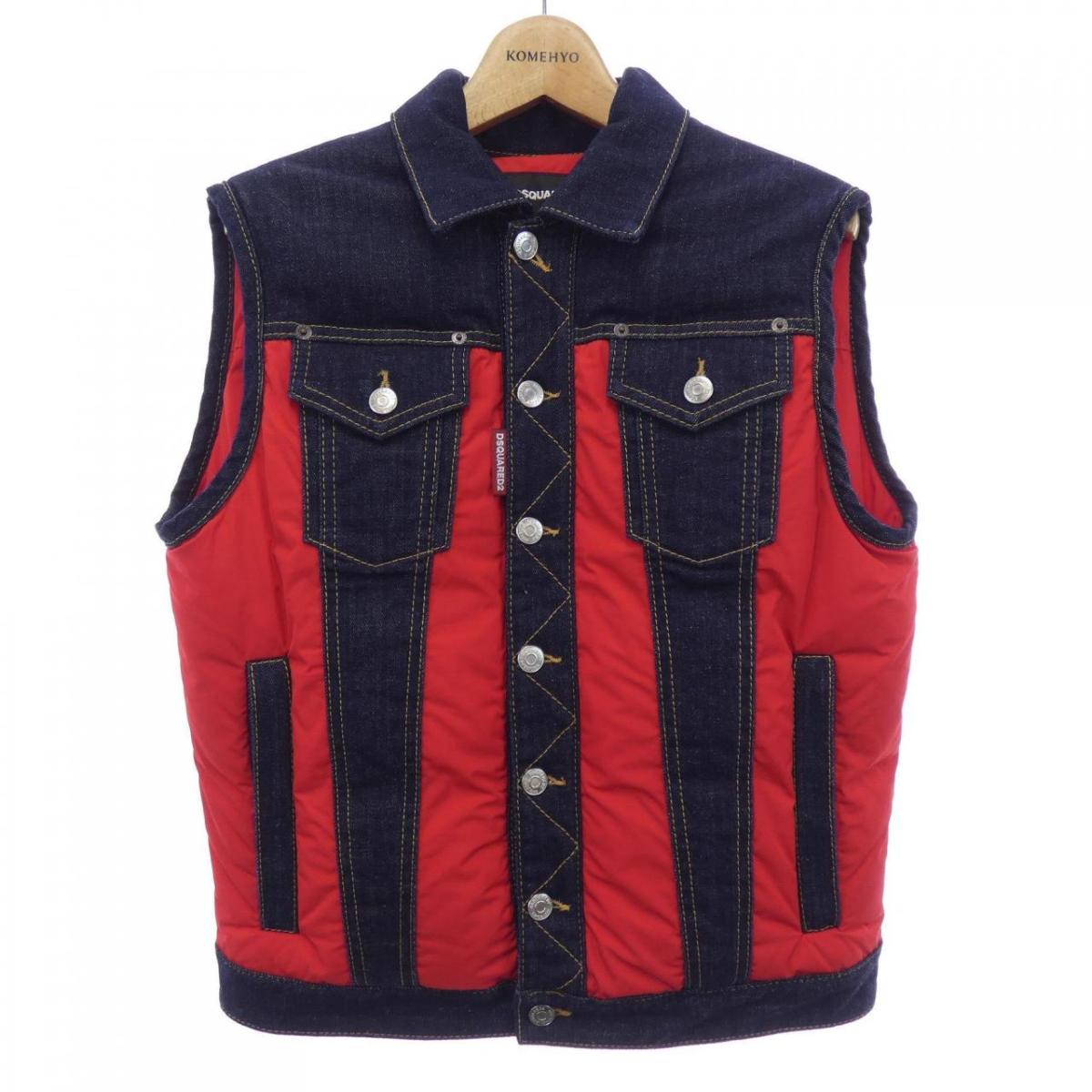 ディースクエアード　ラムレザー　ベスト 楽天市場】ディースクエアード DSQUARED2 メンズ レザー ベスト