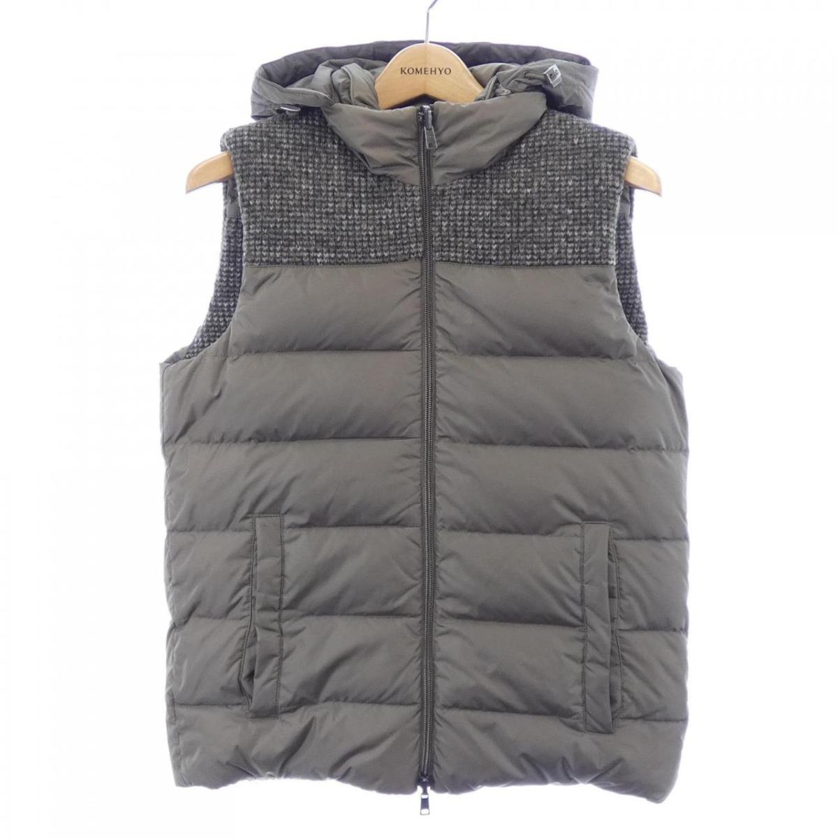 Herno アイボリー ノースリーブ ダウンベスト 40サイズ ロング丈 Herno