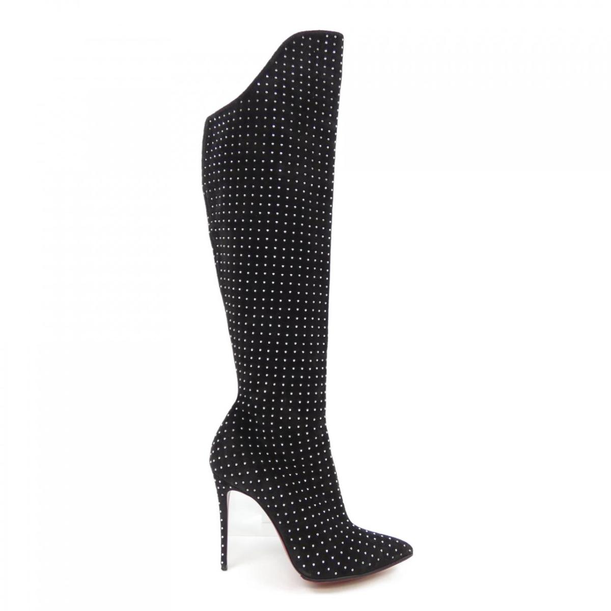 クリスチャンルブタン黒 スエード ジッパーブーツ Christian Louboutinブラックスエードジッパーブーツ 【公式通販】