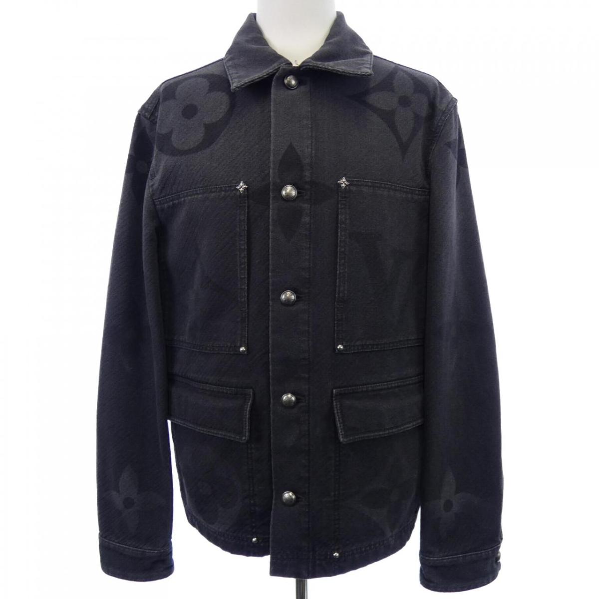 ルイヴィトン LOUIS VUITTON モノグラムデニムブルゾン HSA15WOWZ ジーンズ上衣【中古】 メンズファッション-コート・ジャケット