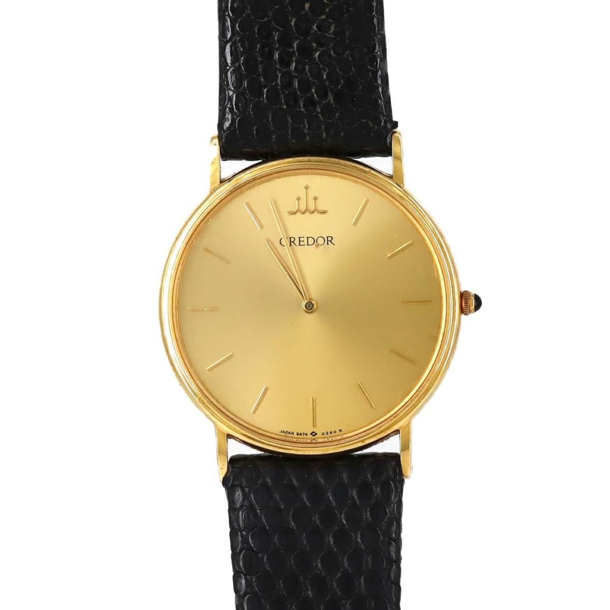 楽天市場】セイコー SEIKO 5A74-0650 クレドール K18YGベゼル クォーツ