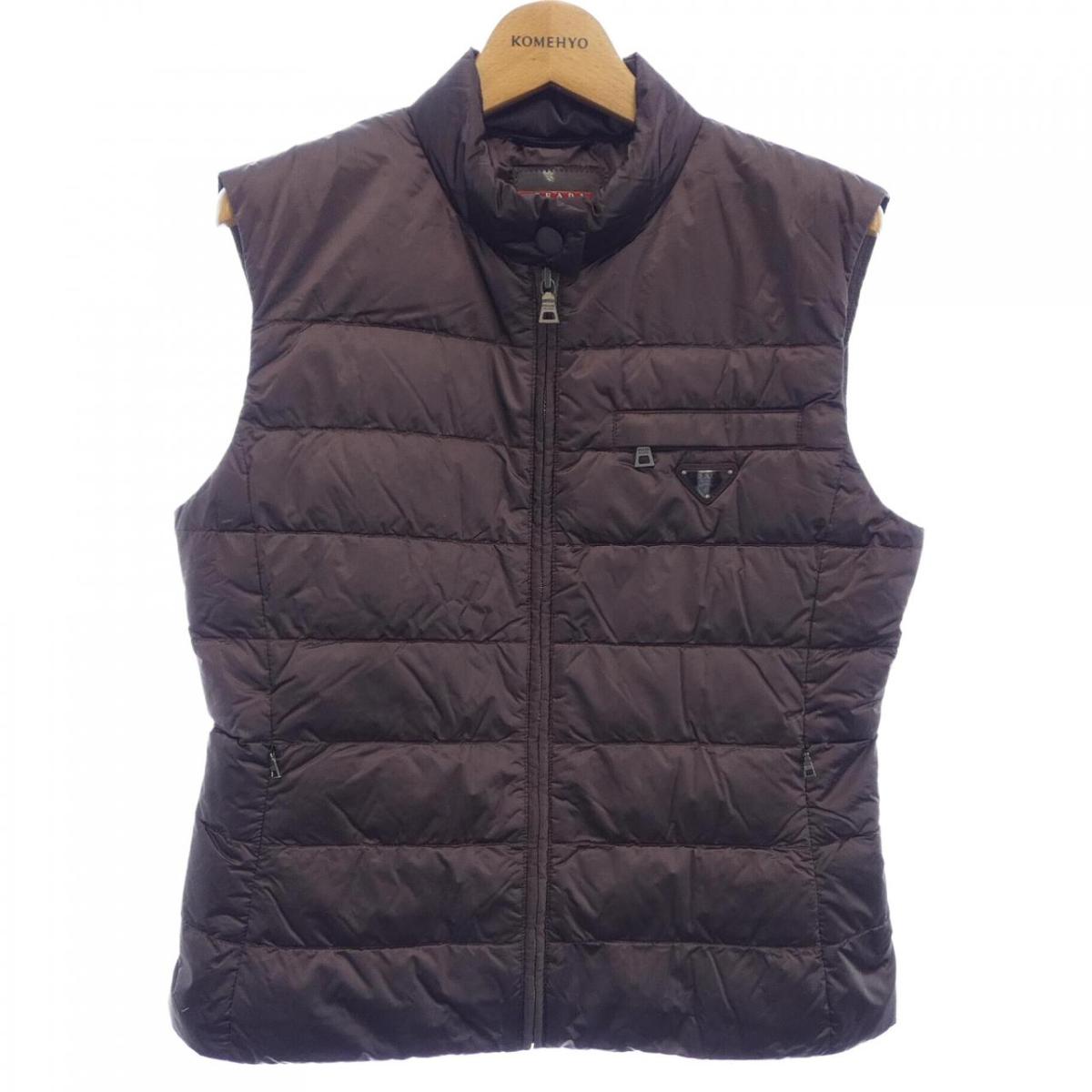 楽天市場】PRADA メンズ ダウンベスト ロゴプレート付き ライト