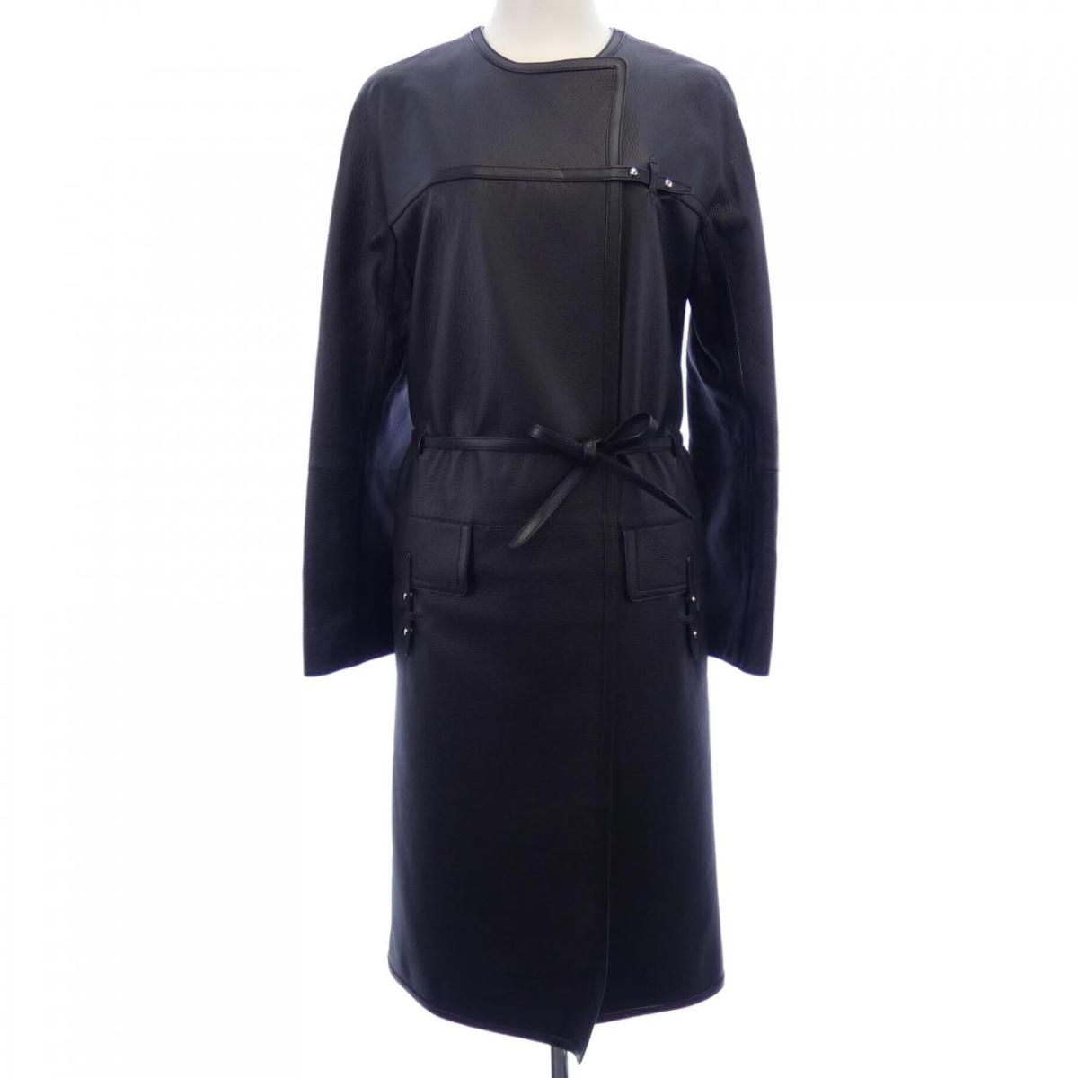 エルメス HERMES *06-7007 なめし革厚地の外套【中古】